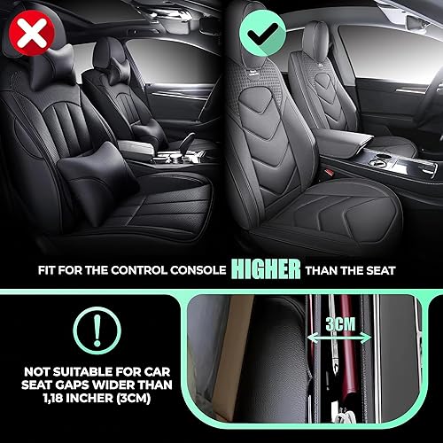 Miniatura 5 de Organizador universal de cuero para asiento de automóvil, caja de almacenamiento de bolsillo lateral para SUV y camión, accesorios esenciales para