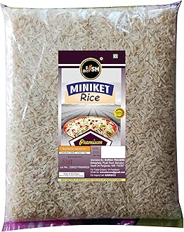 Sish Desi Premium Whole Grain Miniket Rice (Unpolished) 450gms: Your Everyday Meals | Naturally Gluten Free | Parboiled Khichdi Rice | Non-sticky
