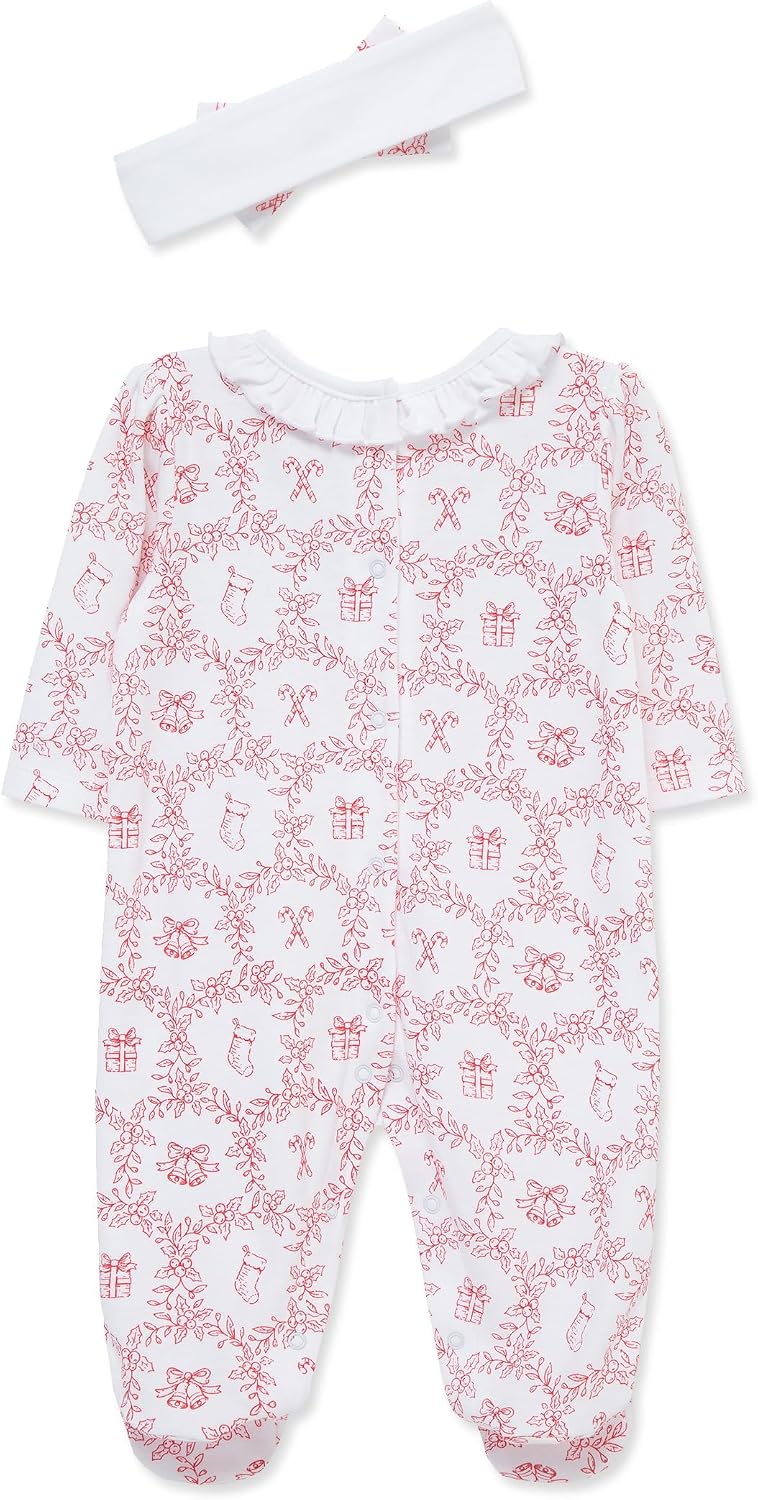 Little Me Clothes for Baby Girls' Footie and Headband