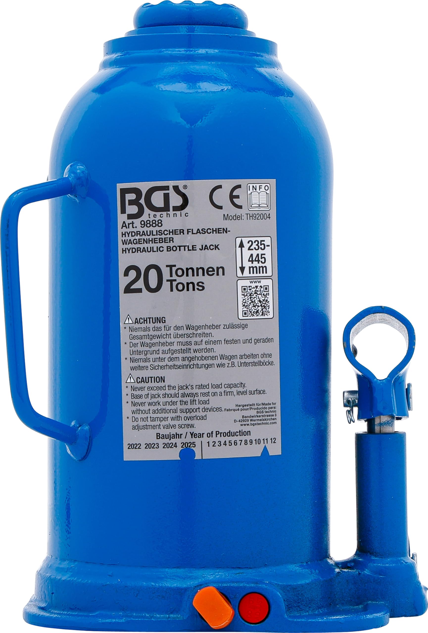 BGS 9888 | Cric à vérin hydraulique | 20 t