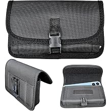 Cell Phone Holster for Men, Belt Clip Phone Holder, Large Tactical Phone Pouch for iPhone 17 16 15 14 Pro Max 17 16 15 14 Plus, for Galaxy S25 Ultra,S25 Plus,Heavy Duty Buckle Closure
