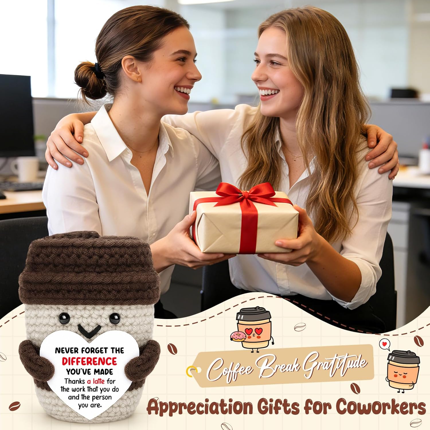 Employee Appreciation Gifts, Thank You Appreciation Gift for Coworkers, Coffee Desk Decor Thank You Gifts for Women Men Employee Coworkers Teacher Mentor Friends Leaders Farewell Leaving Retirement - Image 4