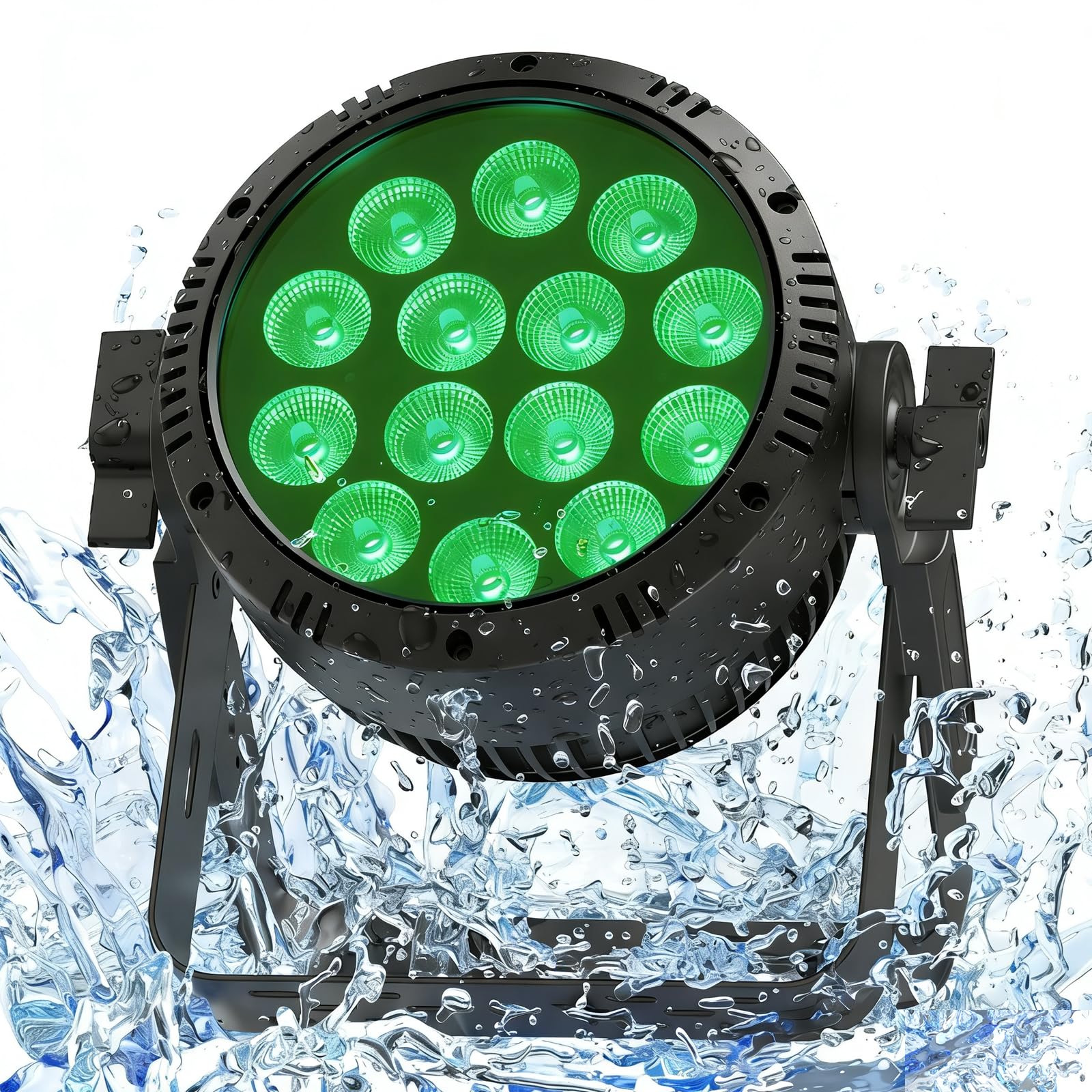 RGBW 200W LED Par Strahler IP65, Wasserdichte 14 LED Bühnenlicht mit Stroboskop, Discolicht Partylicht Outdoor für Events Regentage Show DJ Party Bühnen Festivalauftritte