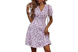 Womens Summer Floral Midi Dress