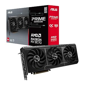 ASUS AMD Radeon RX9070 Video Card PCIe 5 0 16GB GDDR6 PRIME-RX9070-O16G