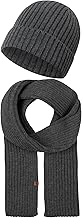Indicode Unisex Geyser Winter Set Hat & Scarf Knitted Winter Hat Winter Scarf