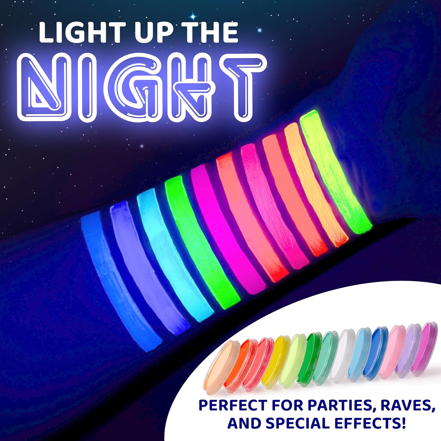 Blue Squid Face Paint Water Based Single Cake Professional Face Paint & Body Paint - Water Activated, Kids Adults Face Painting for Costume, Halloween Makeup, Cosplay - UV Pastel Purple Face Paint 30g - Image 4