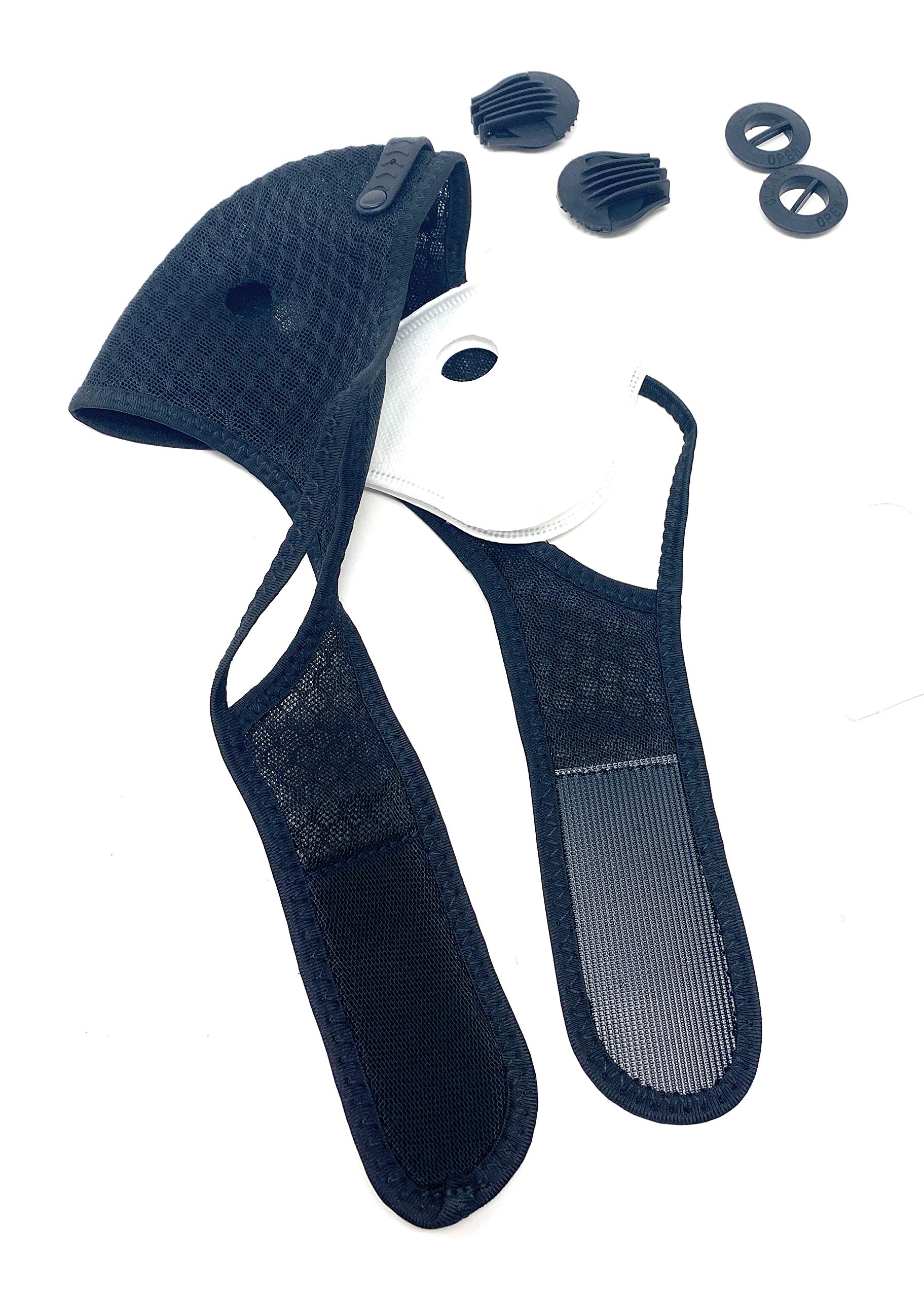 Reusable Face Mask for Cycling Pollution Dust Protection Dual Breathing Valves + Disposable Carbon Filter