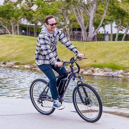 Miniatura 8 de Jasion Bicicleta eléctrica EB5 para adultos con batería extraíble de 360 Wh, bicicleta de montaña eléctrica de 40 millas y 20 MPH con motor sin