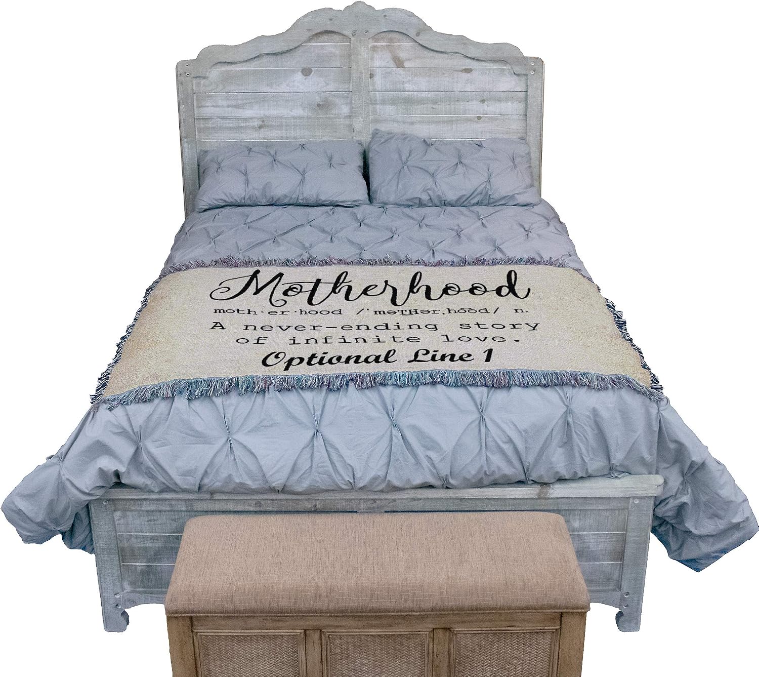 Pure Country Weavers Motherhood Blanket - Personalized - Gift Tapestry Throw for Back of Couch or Sofa - Woven from Cotton - Made in the USA (61x36)