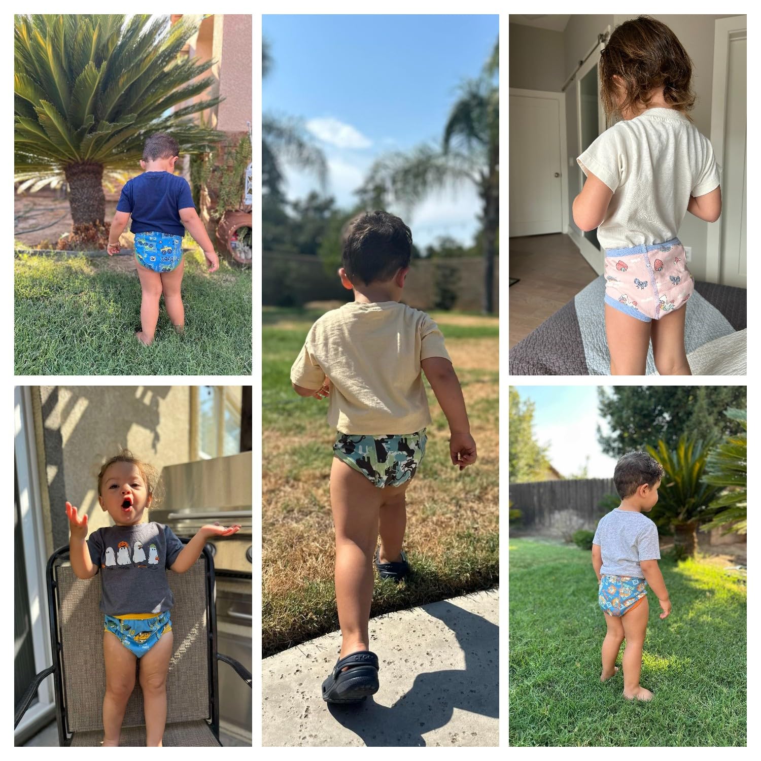 FLYISH DIRECT Lot de 6 culottes d'apprentissage de la propreté, pour enfants garçons et filles, 160/9 ans