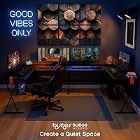 Vista 22 de BUBOS - Paquete de 8 paneles acústicos artísticos y autoadhesivos de insonorización, 48 x 32 pulgadas, acondicionamiento acústico y decorativos