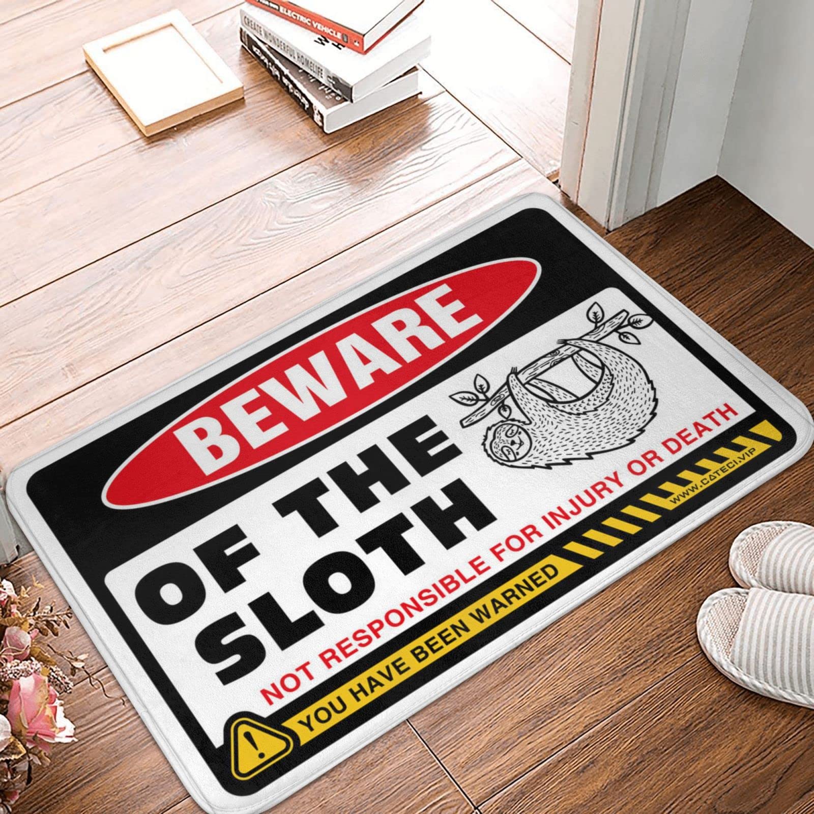 Tapis de sol Beware of Sloth original pour une cuisine style ferme chaleureuse