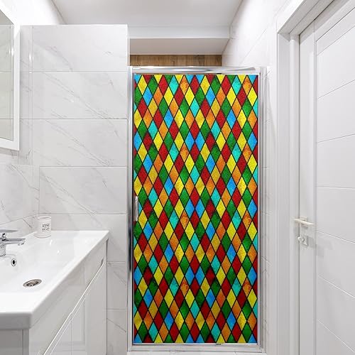 Miniatura 9 de Película de privacidad para ventana de vidrio arcoíris, película de vidrio para ventana, privacidad para ventana, sala de estar, baño, 24 x 36