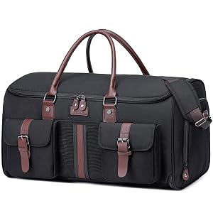 Carry on Garment Bag Vessgra 2 in 1 Duffle Bag for Travel Convertible Garment Duffel Bags for Men
