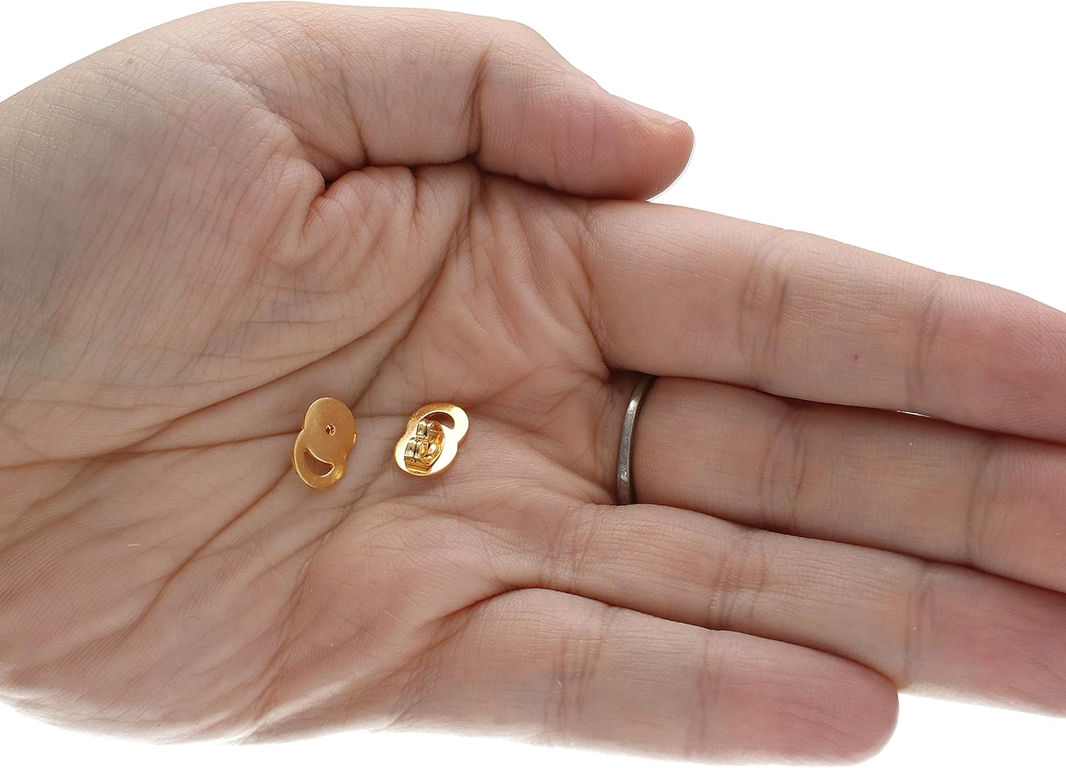 The Beadsmith Jewelry Aid Earring Lifter - Earring Backs for Support for Heavy Earrings or Droopy Ears - Gold Plated, 8mm, 72 Piece Package