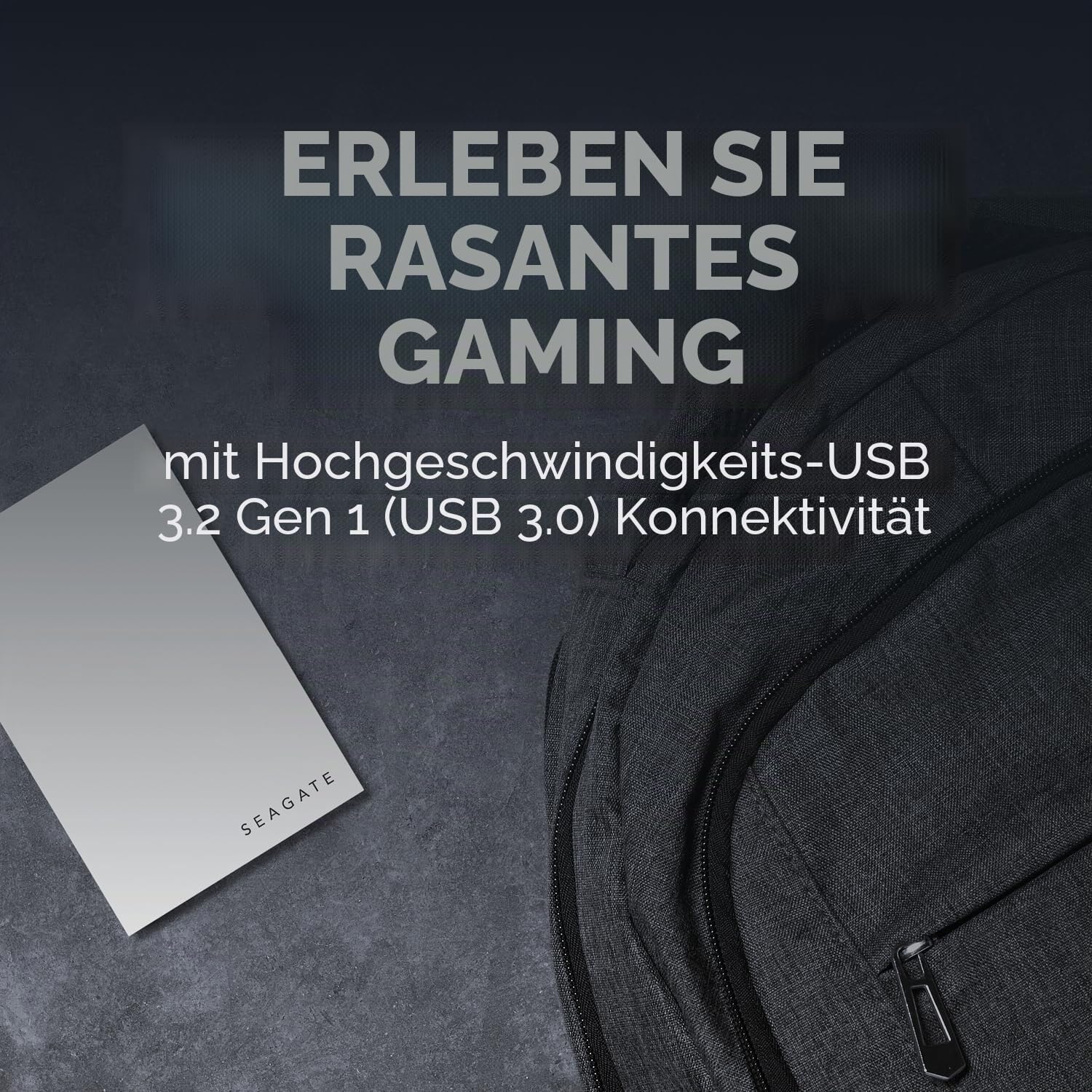 Seagate Game Drive STLV2000101 Externe Festplatte für PS5, 2 TB, USB 3.0, offizielles Lizenzprodukt, Blaue LED