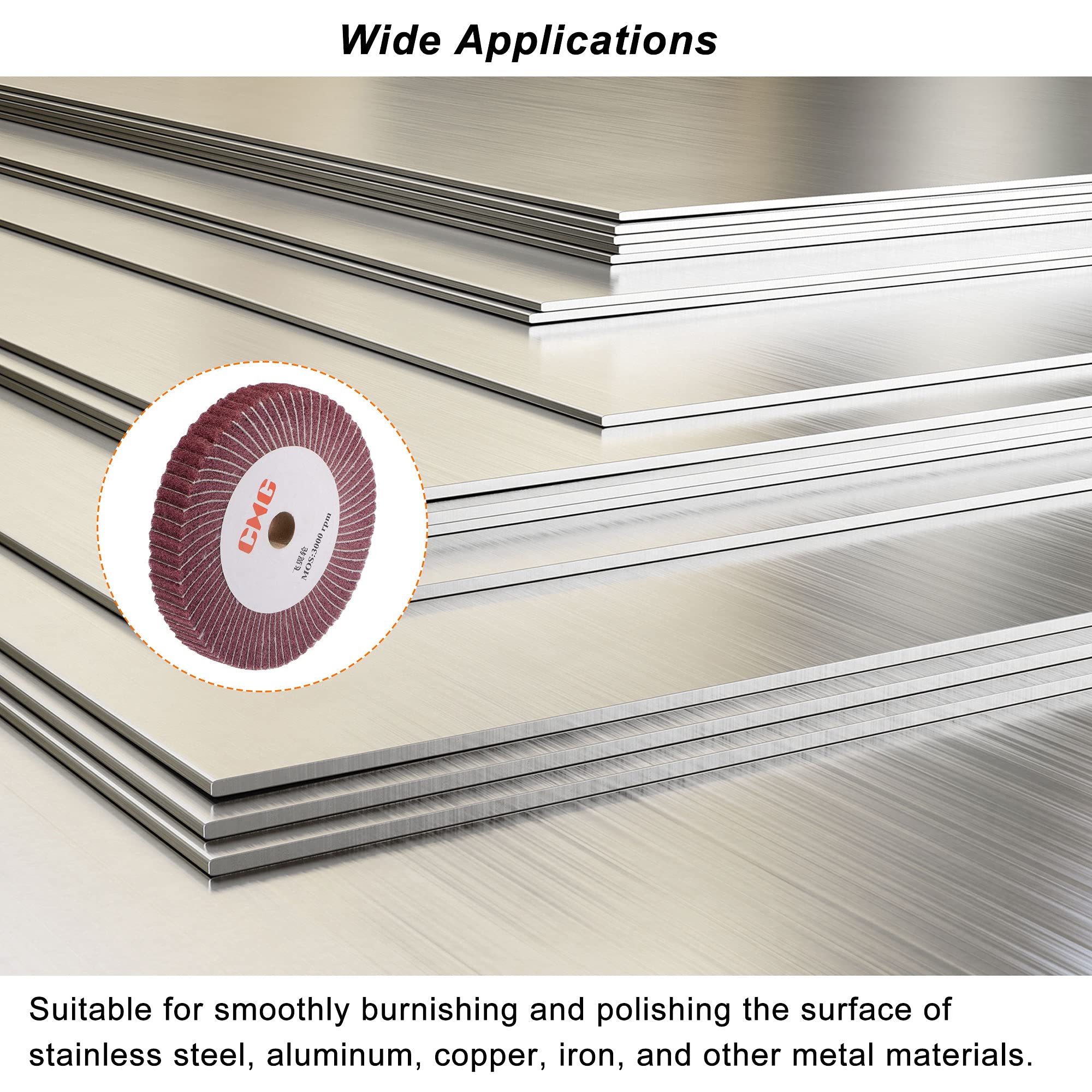 Ruota Abrasiva In Tessuto Non Tessuto 125 Mm - Grana 320 Per Lucidatura - Foto 2