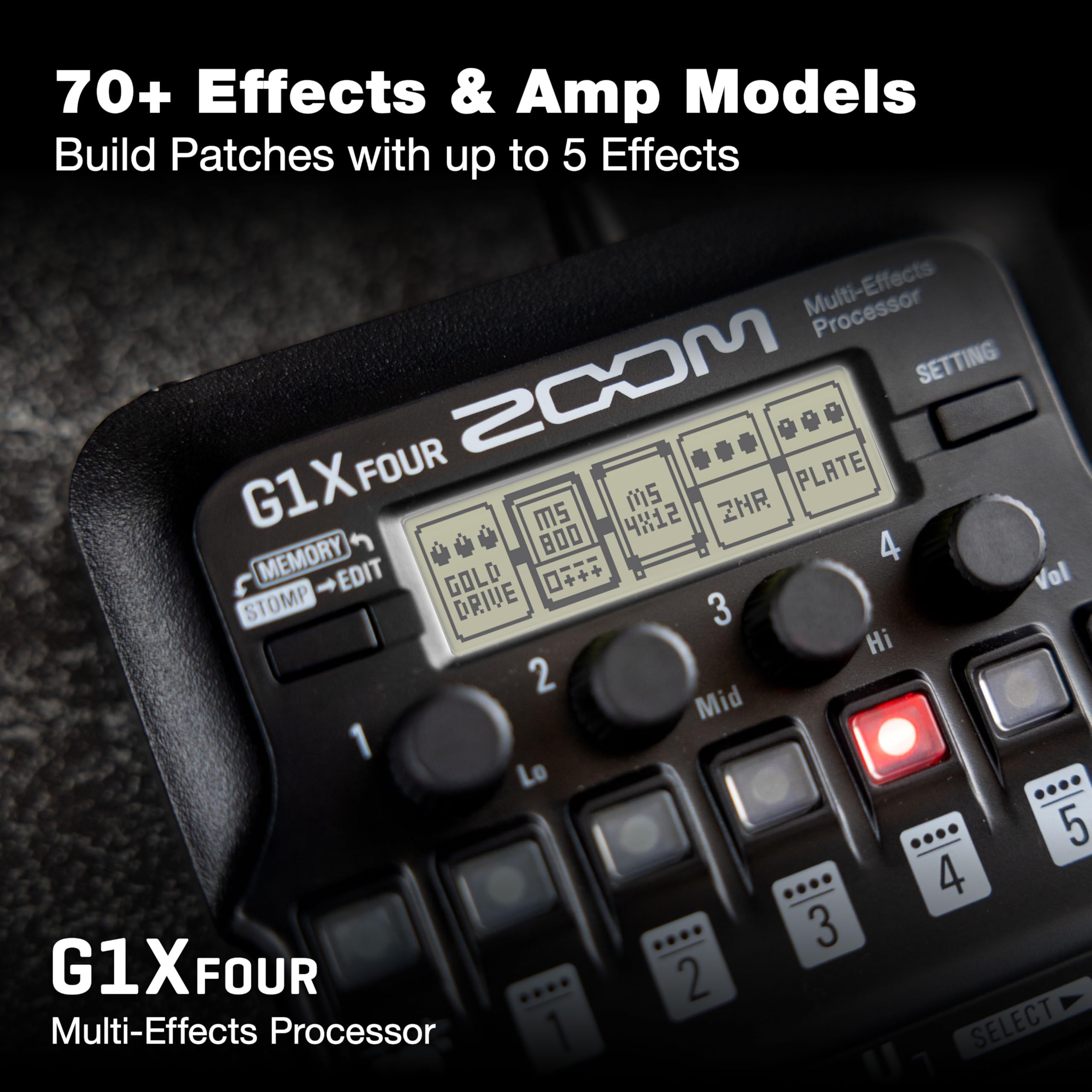 Amazon.com: Zoom G1X Four Procesador multiefectos con pedal de