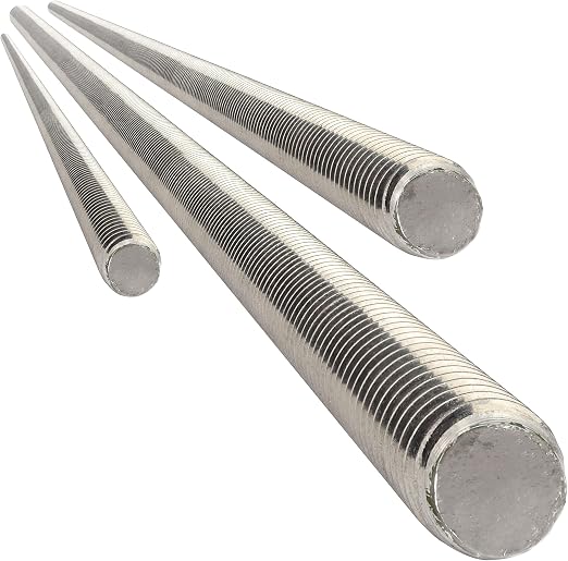 Glarks Lot De 2 Barres Rondes En Acier Inoxydable 6 Mm X 356 Mm - Tiges De Précision