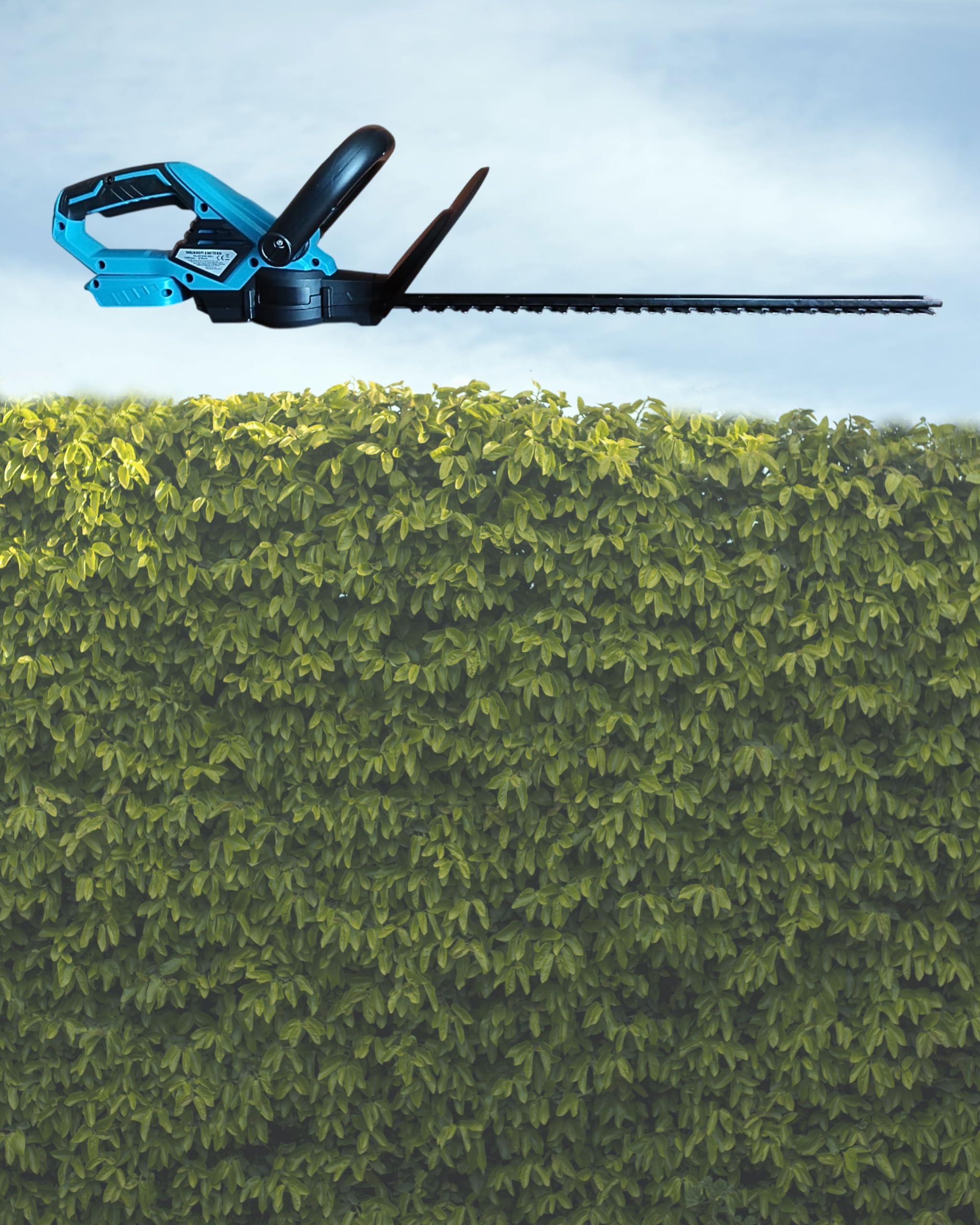 Tagliasiepe a Batteria con 2 Batterie Lunghezza di Taglio 510 mm, Leggero, Potente, Senza Fili - Ideale per Giardini e Siepi