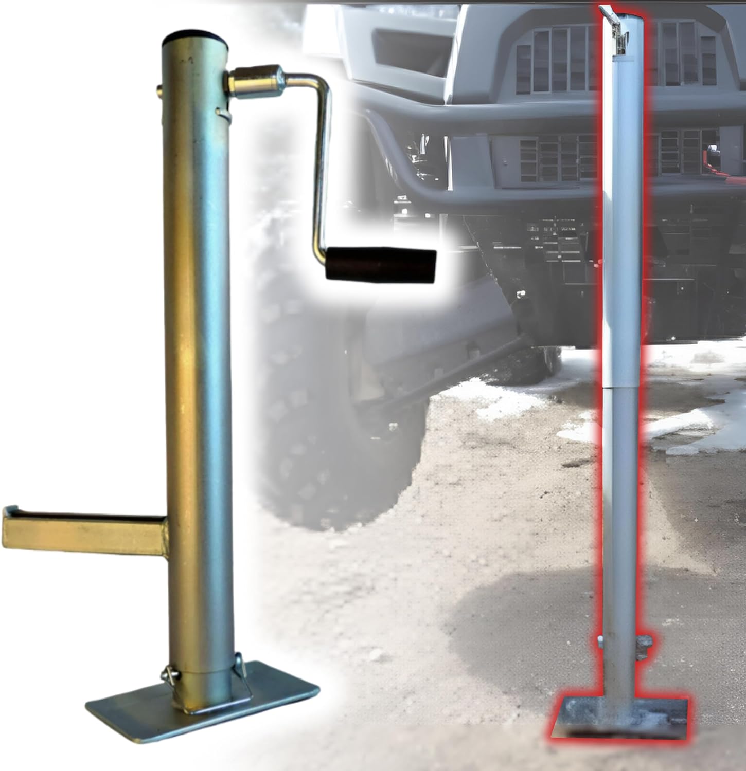 UTV Standard Height Quick Lift Jack and Round Roll Bar Mount Kit | 2,000 lb Capacity | Fits 1.5" to 2" Round Roll Cages, Bumpers | Compatible with Polaris, Can-Am, Honda, Kawasaki