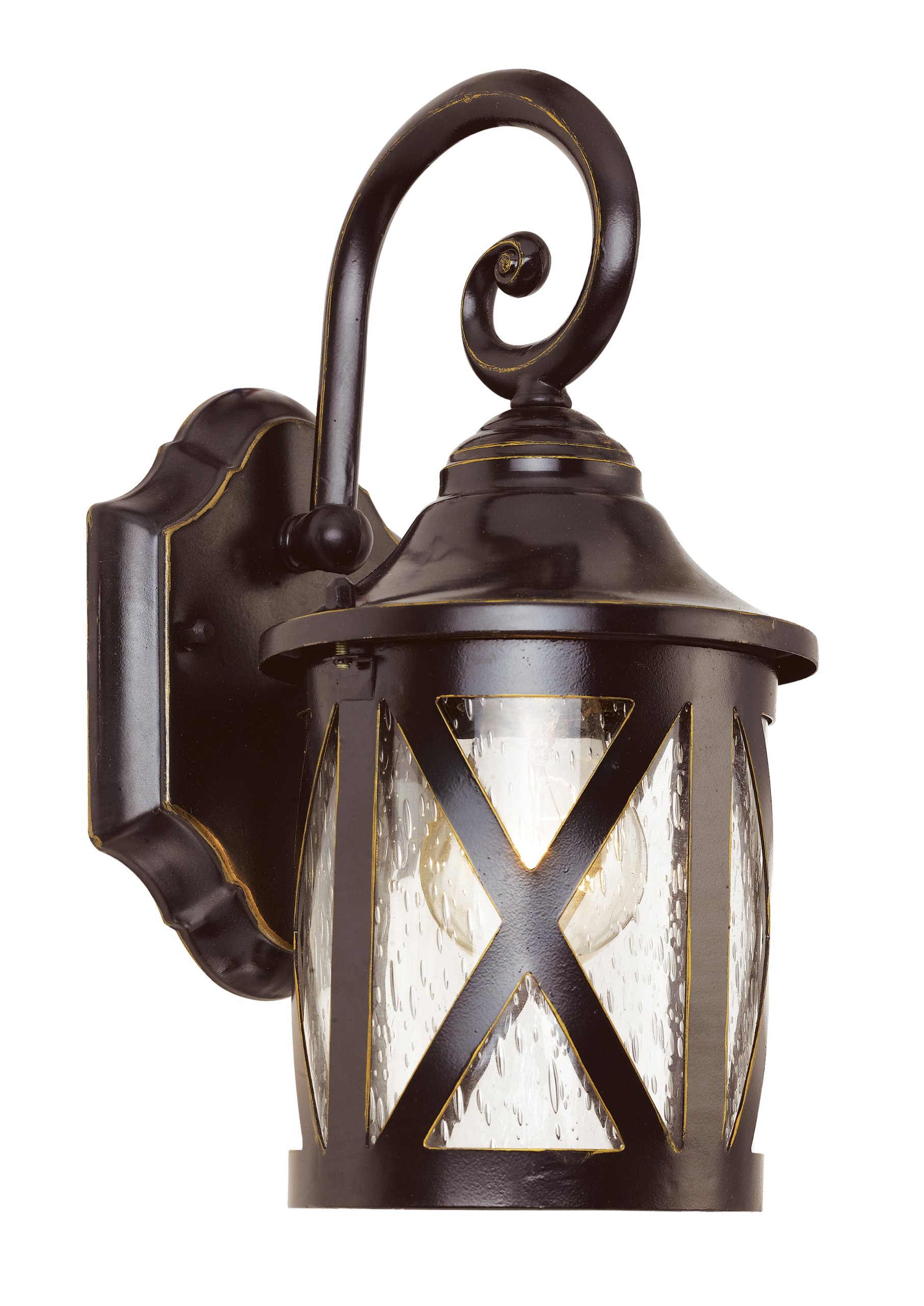 Trans Globe Lighting 5129 ROB Outdoor Chandler 12.75" Wall Lantern, Rubbed Oil Bronze