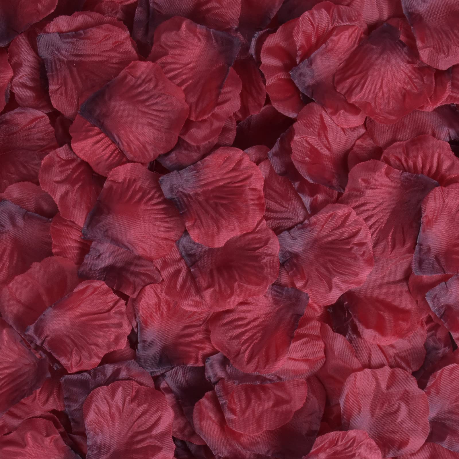 2000 Pcs Silk Rose Petals, Artificial Flower Petals, Fake Rose Petals No-Taste, Emulation Romantic Petals for Wedding Decoration Valentine's Day Anniversary (Dark Red)