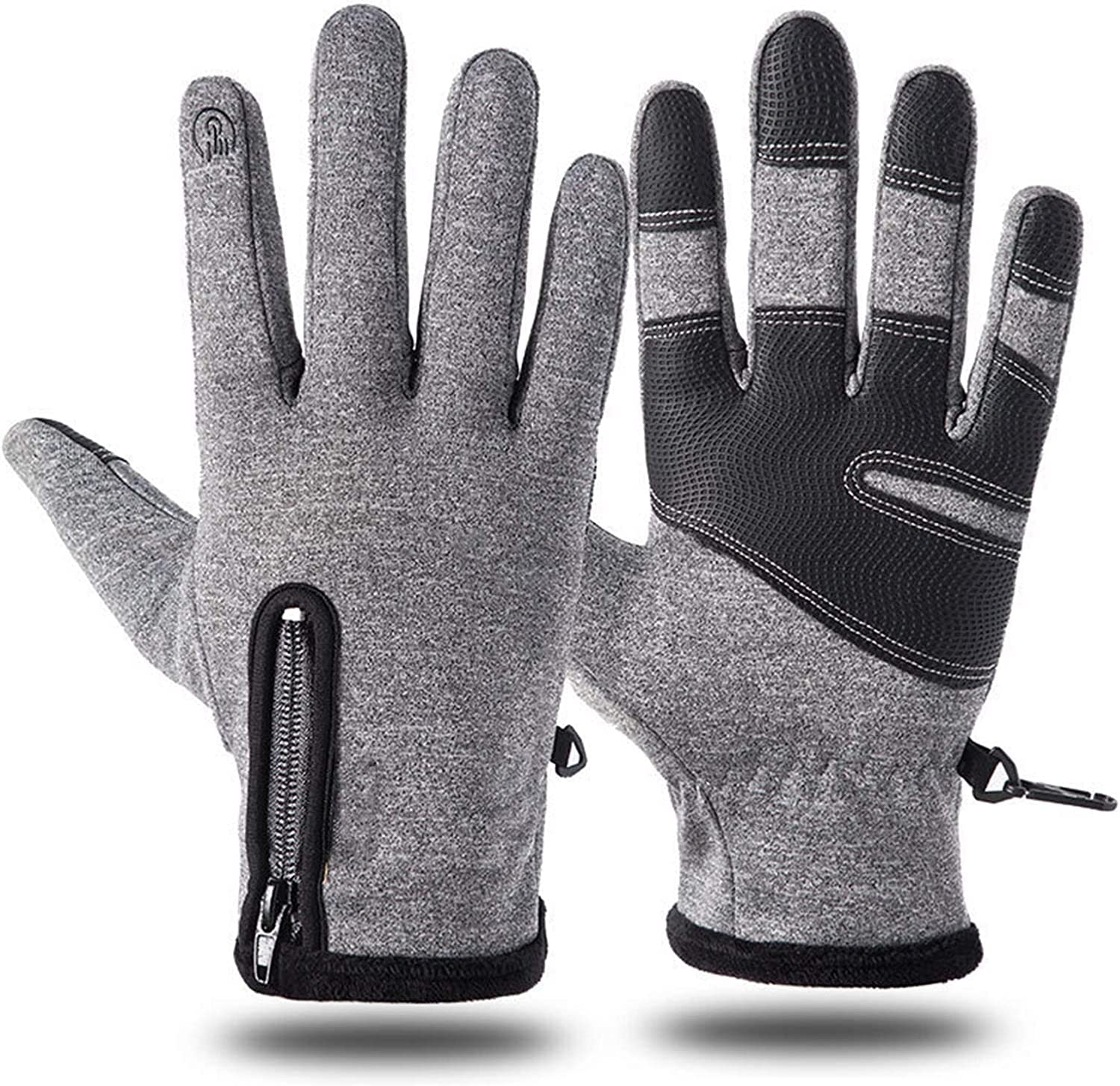 Guantes, Guantes de invierno, Guantes de ciclismo cálidos de invierno, Guantes de pesca de dedo completo, Guantes de hombre de pesca de pantalla táctil cálidos de invierno, Guantes antideslizantes a p