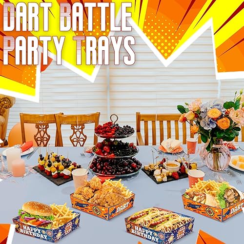 Miniatura 43 de Mifoci 36 piezas de basura para camiones de basura, decoraciones de fiesta de cumpleaños, bandejas de papel de alimentos de 5 libras, bandeja