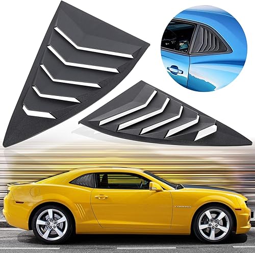 Miniatura 10 de Rejilla de ventana trasera para Chevrolet Chevy Camaro 2010 2011 2012 2013 2014 2015 cubierta de parabrisas ventilación GT estilo Lambo ajuste