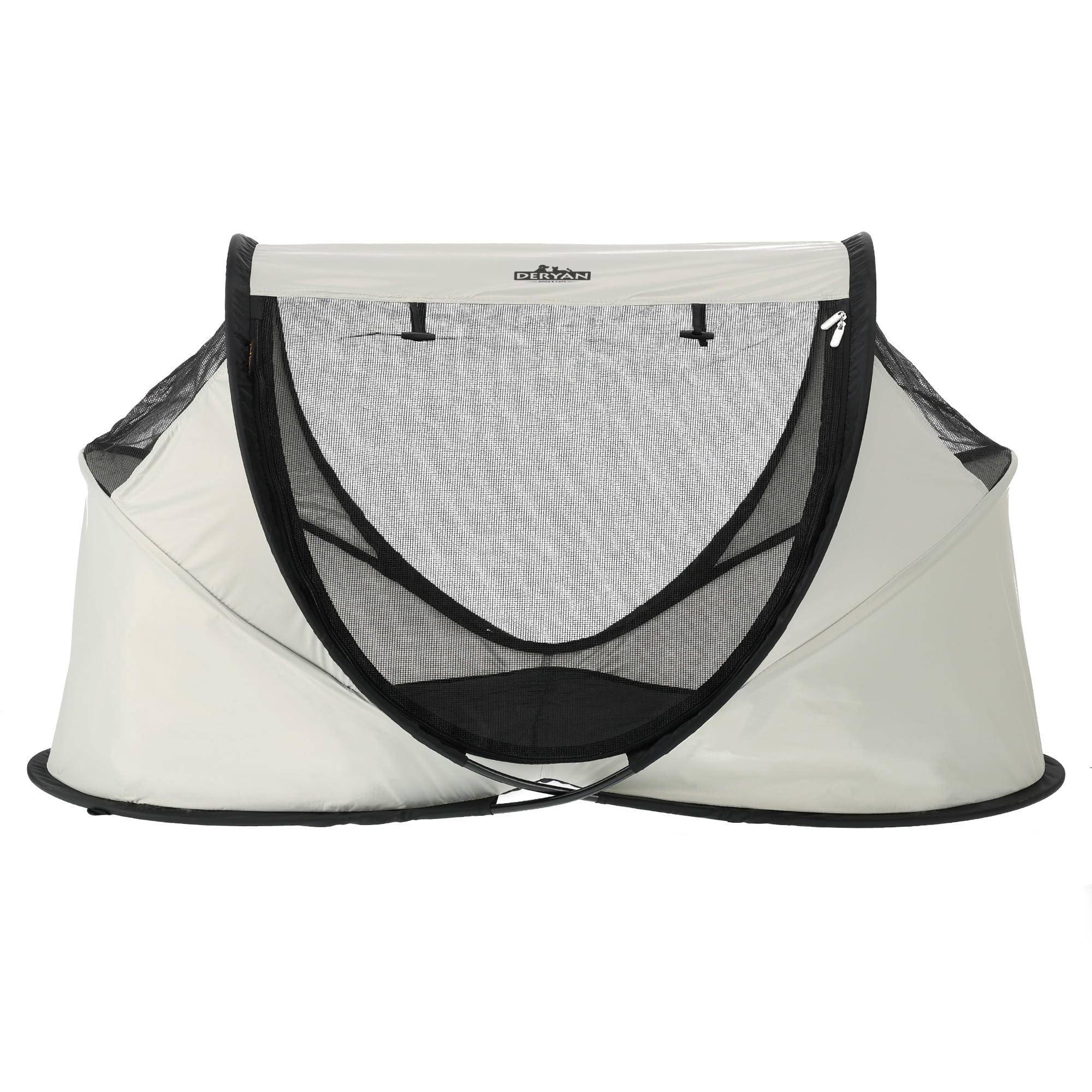 Deryan Dogs & Cats – Lussuoso lettino da viaggio pop-up per animali domestici – box per cani – sistema pop-up – scatola pieghevole – rete extra spessa – grande