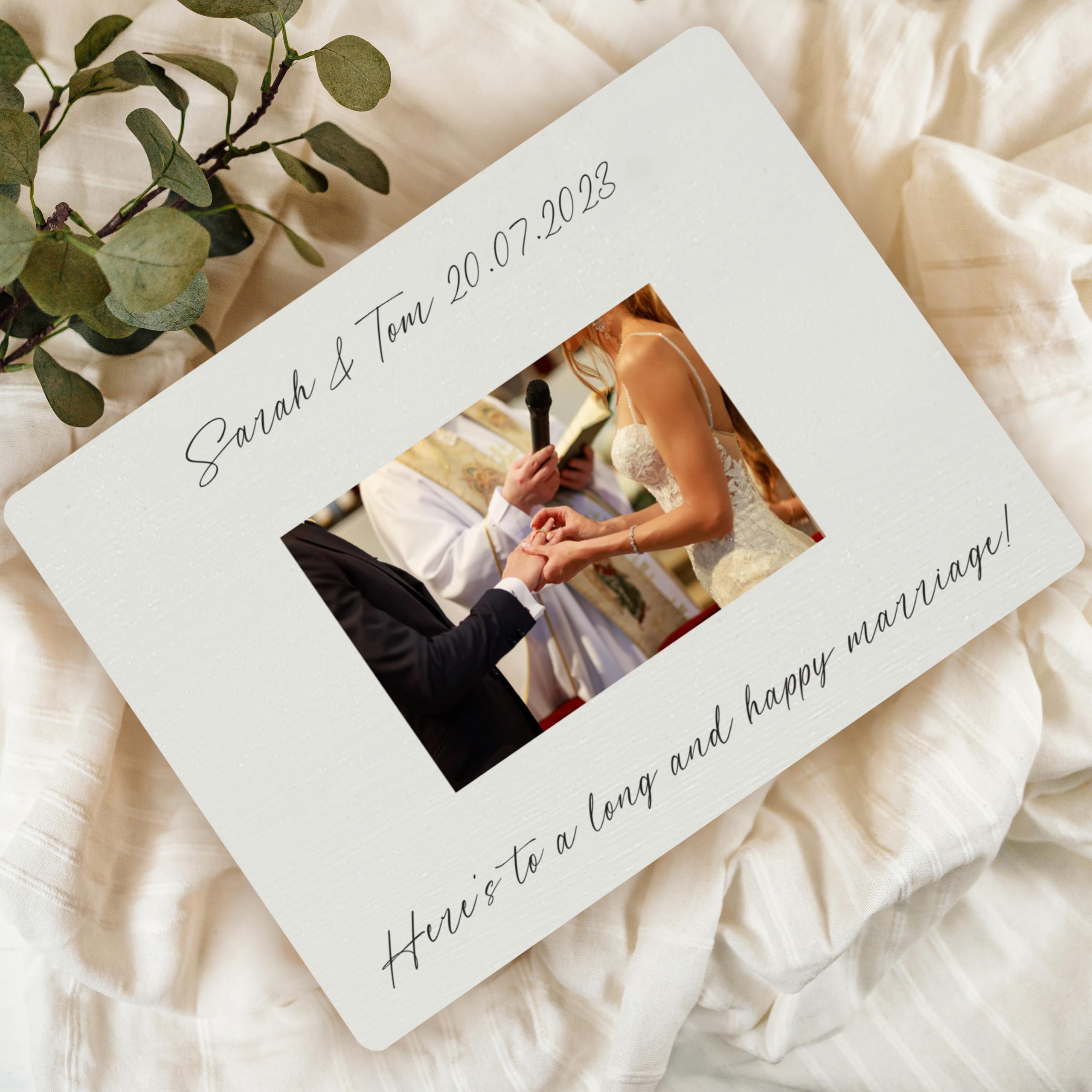 Creative DECO Blanca Caja con tu Foto y Texto Personalizado Idea de Regalo | Personalizada | Cajas Madera de Recuerdos Personalizadas | Para Mujeres Hombres y Parejas | Personalizados