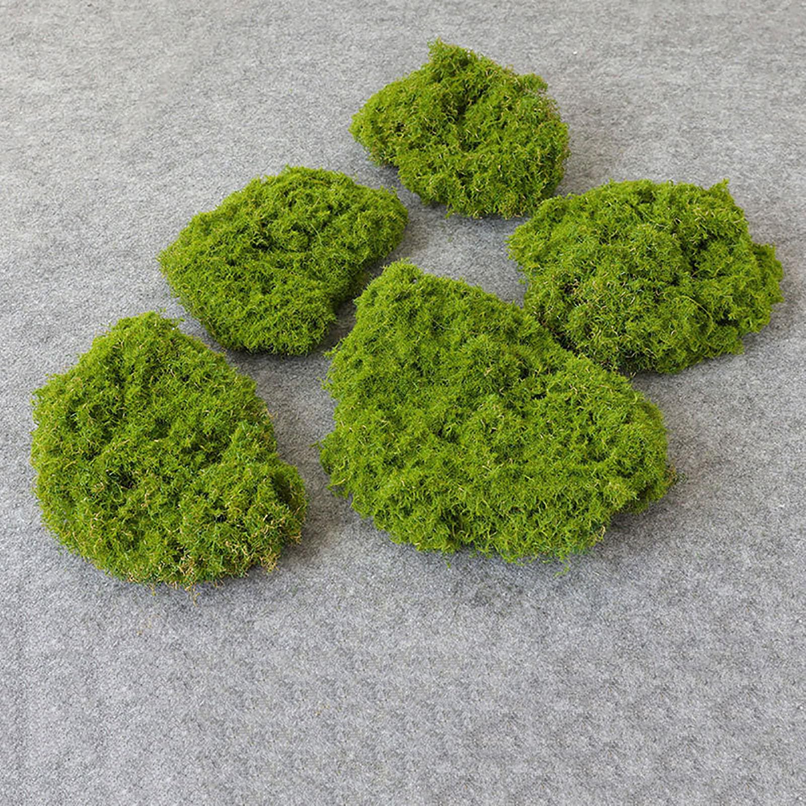 NCLOYN Fake Moss for Crafts, Faux Moss For Fairy Garden Diy Decorative Artificial Moss for Centerpieces Fairy Garden Floral Wedding, B