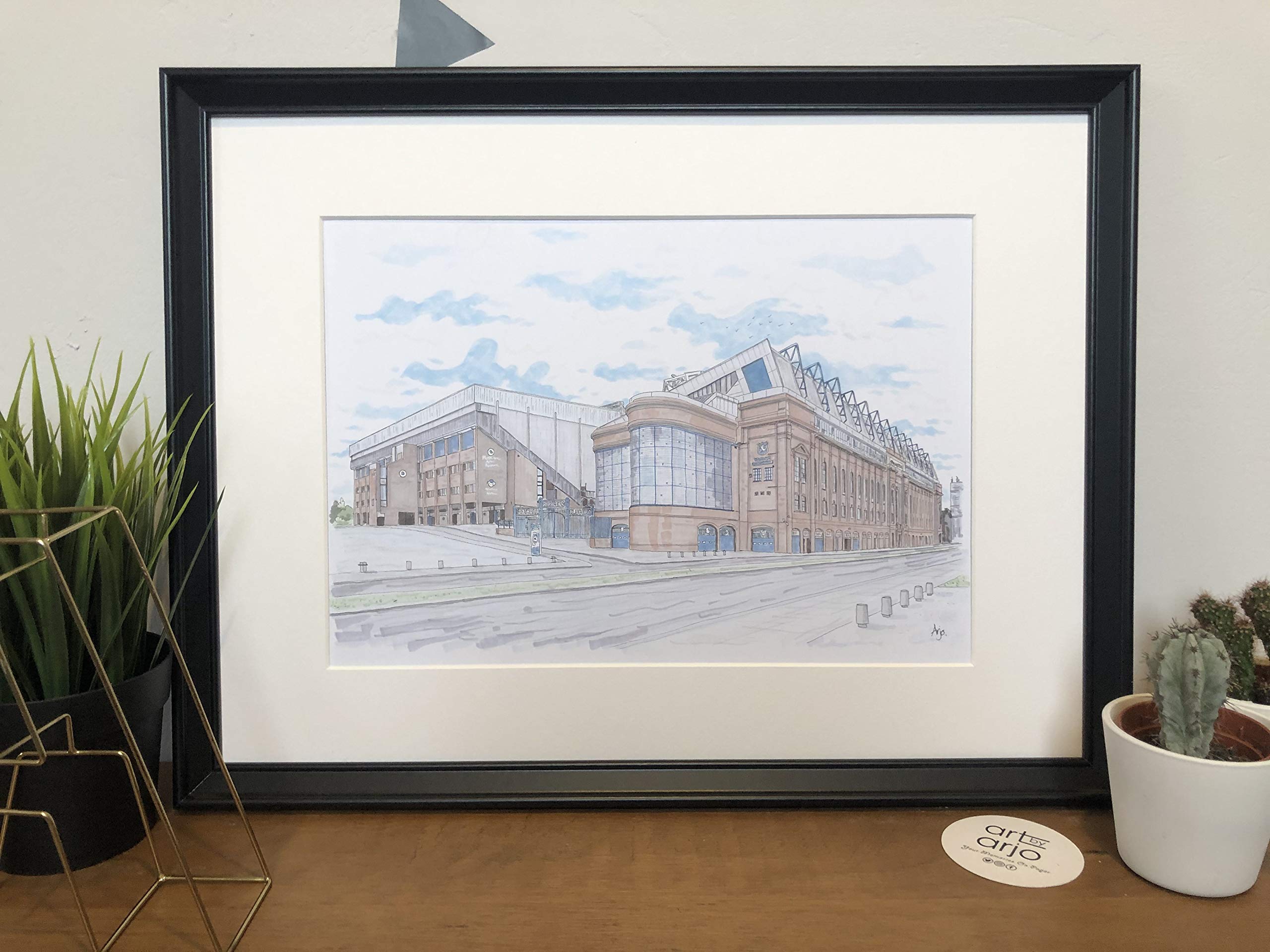Rangers FC, Ibrox Stadium, Print, Wall Art, Scottish Football, Football Art, Stadium Art, Footy Fans, Home Decor, Birthday Gift, Footy Gift, Unique Present
