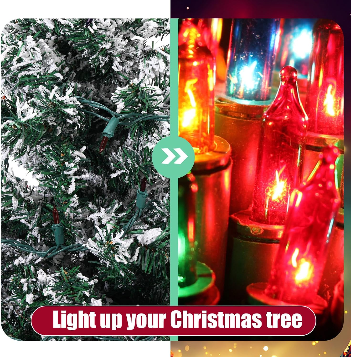 Mudder 100 Count Christmas Mini Replacement Light Bulbs Christmas Lights Incandescent Wire String Lights Replacement Bulbs for Home Xmas Indoor/Outdoor Decor Supplies(Red,6V*0.08A) image 5