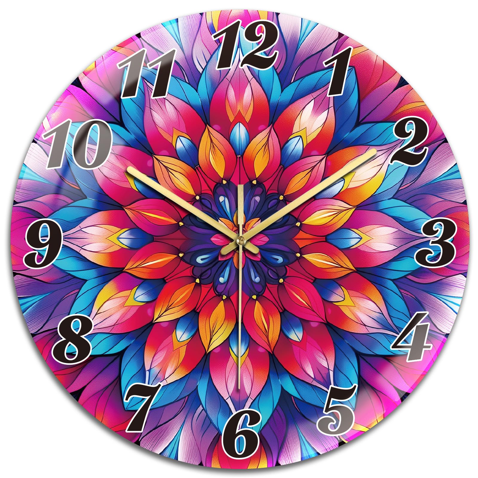 Horloge murale silencieuse peacoblue pour retrouver le sommeil