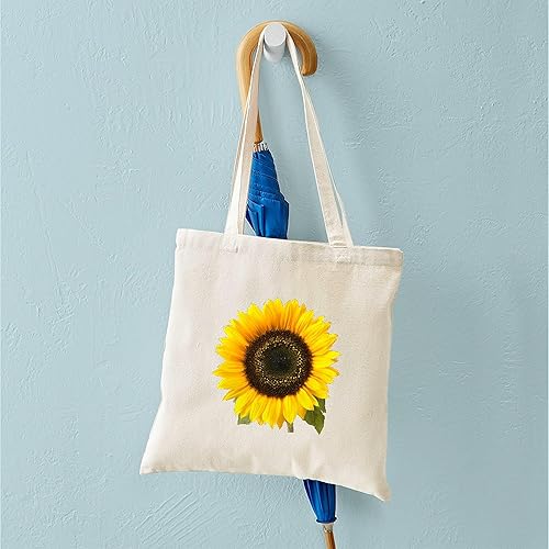 Miniatura 4 de CafePress Bolsa de asas de girasol Bolsa de asas de lona natural, bolsa de compras reutilizable, Caqui, S