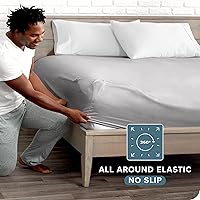 Vista 233 de Bare Home - Sábana bajera de microfibra 1800 muy suave y duradera, para colchones altos tamaño individual, color gris pardo