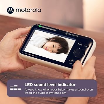 Motorola Nursery PIP1610 HD Wifi Video Baby Monitor with 5 inch HD 720p Parent Unit and Motorola Nursery 1080p App - Remote pan, tilt and Zoom - Two Way Talk - Secure and Private