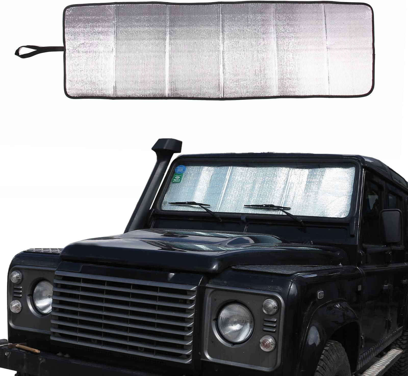 Foldable Car Windshield Sunshade, Front Window Sunshades car sun shades Windscreen Reflective Sunshade for LR Defender 90 110 130 L316 2004-2018