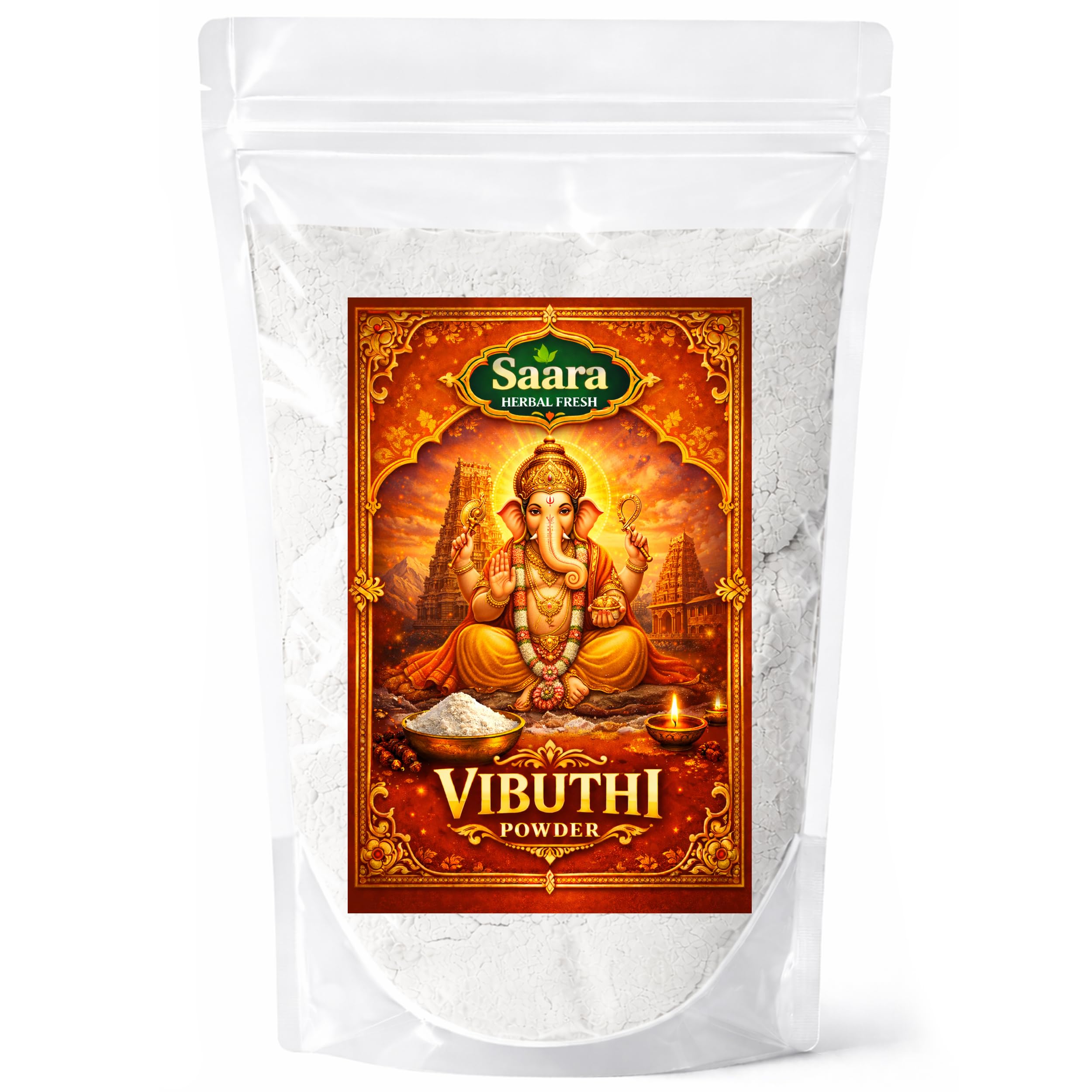 Temple Thiruneeru, 50g | Vibuthi Powder | Vibhuti Bhasma | Holy Ash for Pooja (Ganapathi)-picture-11