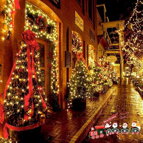 Miniatura 5 de Paquete de 2 luces solares de Navidad de 90 pies, cadena de 160 luces solares LED superbrillantes con 8 modos de iluminación, luz solar parpadeante