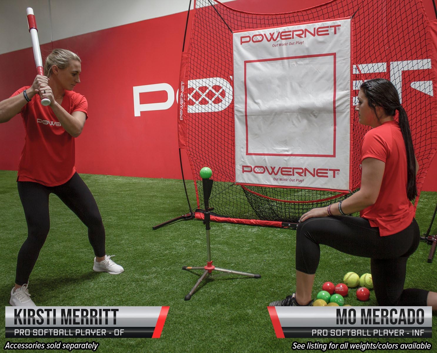 PowerNet 3.2" Weighted Hitting Batting Training Balls (6 Pack) | 14 Green | Build Strength and Muscle | Improve Technique and Form | Softball Size | Enhance Hand-Eye Coordination : Sports & Outdoors