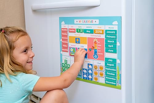 Miniatura 3 de My First Daily Calendario magnético | Estación meteorológica para niños | Estado de ánimo y emociones | Juguetes de aprendizaje preescolar | Juego