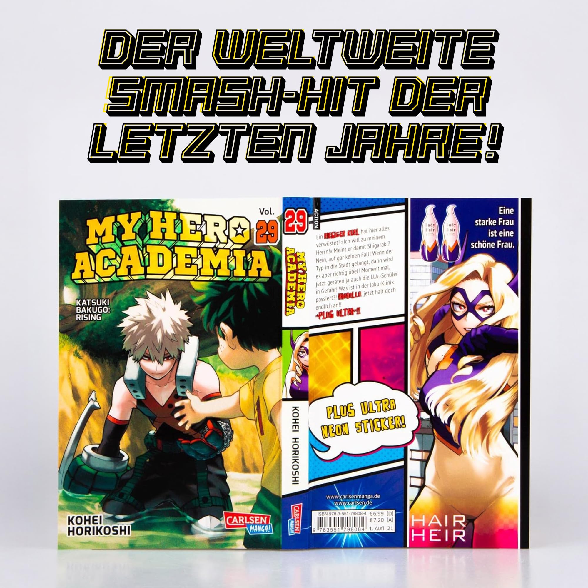 My Hero – Manga Set Deutsch (Bände 29–35) - MHA Box Edition - Shonen Jump Reihe für Anime & Manga Fans - Komplettsammlung Teil 4 mit exklusivem Comic-Lesezeichen - Carlsen Manga