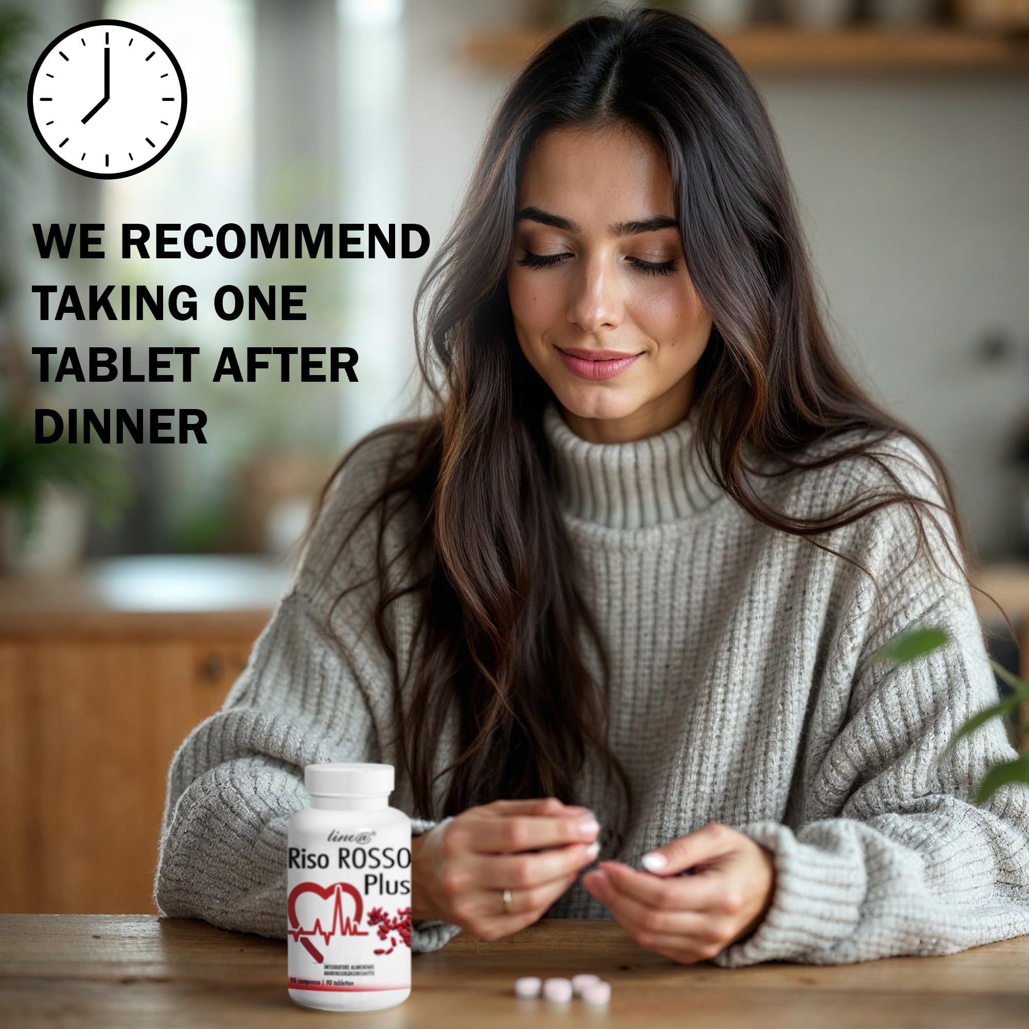 Roter Reis | Riso Rosso Plus Line@diet | Italienisches Produkt (180 TABLETTEN)