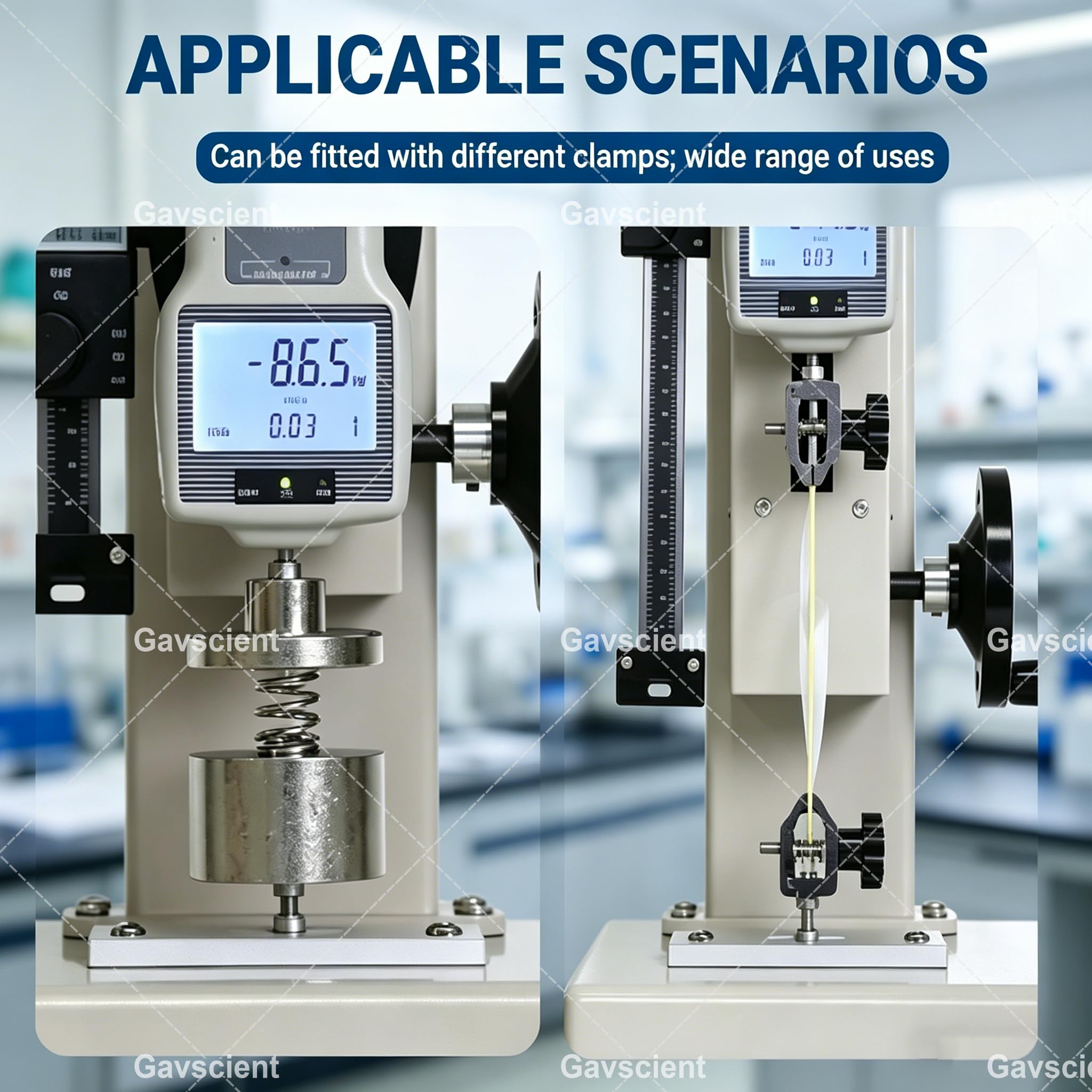 Máquina de prueba de tracción de escritorio, probador digital de fuerza de tracción, medidor de fuerza digital portátil, con sondas, abrazadera de prueba, para pruebas de compresión y tensión