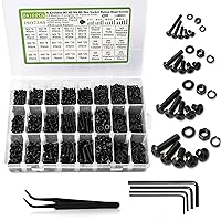 Vista 1 de Juego de 2410 piezas de tuercas y pernos M2 M3 M4 M5, pernos métricos de cabeza hexagonal con botón de 4 mm a 20 mm, pernos y tuercas de acero