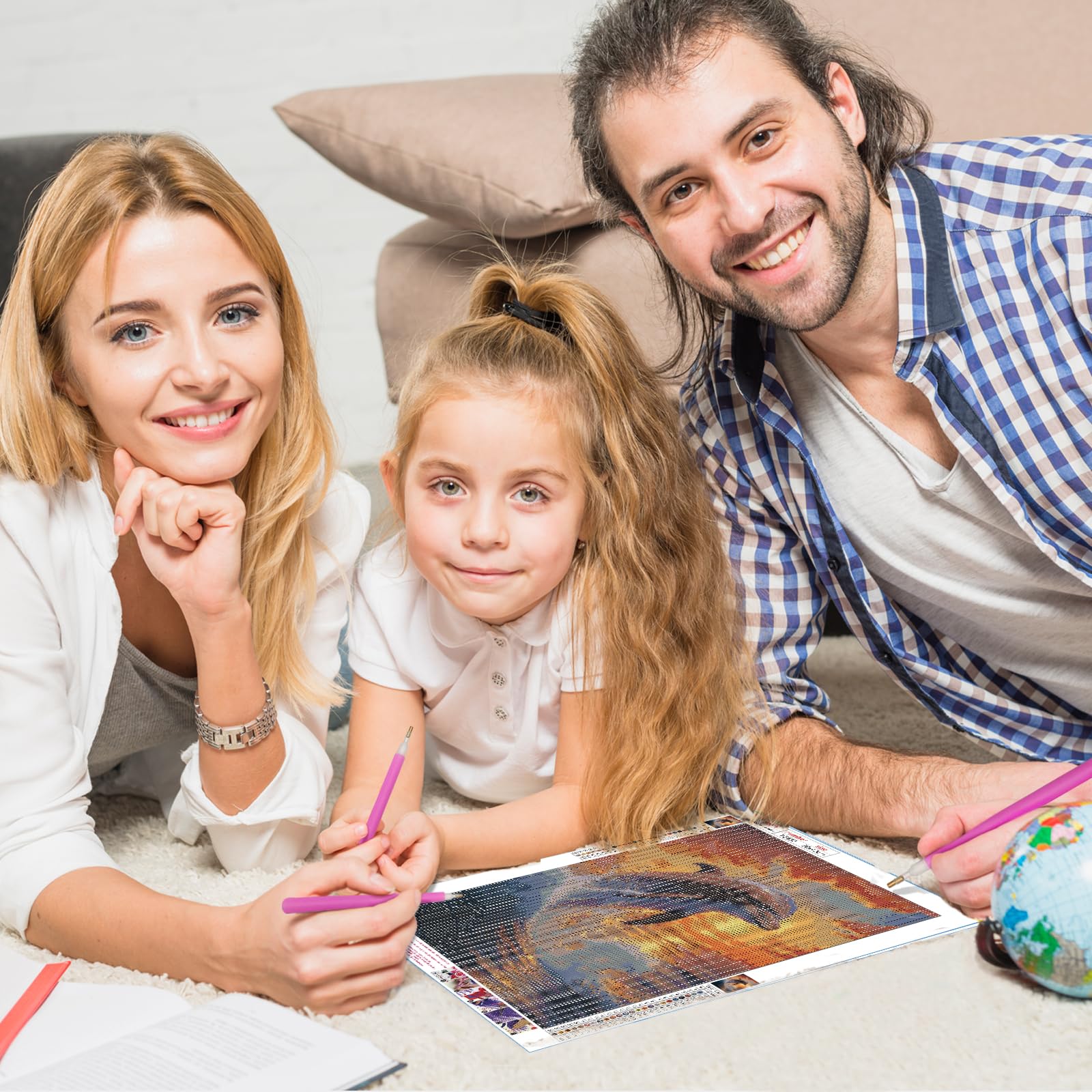 DPHERO 5D Bricolage Porte Diamond Painting, DIY Coucher De Soleil